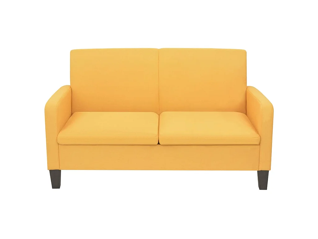 Canapé 2 places en tissu jaune REO 135x65x76 cm