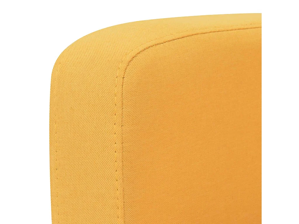 Canapé 2 places en tissu jaune REO 135x65x76 cm