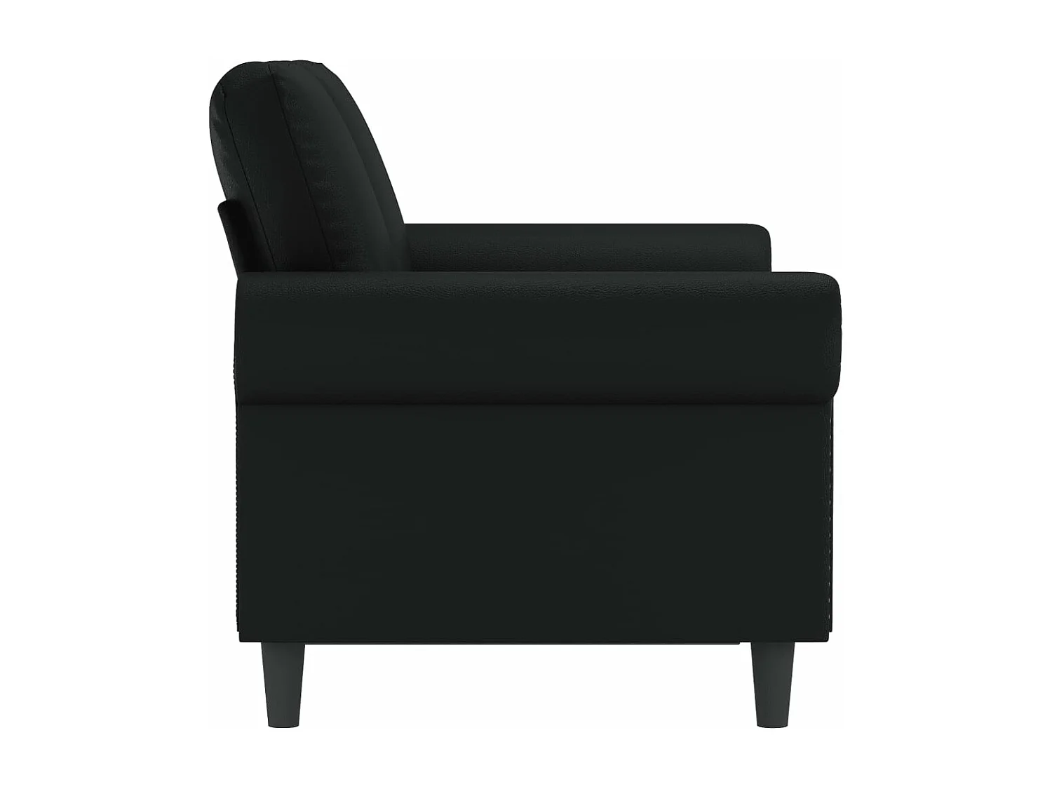 Canapé à 2 places Noir 120 cm Similicuir REO65984