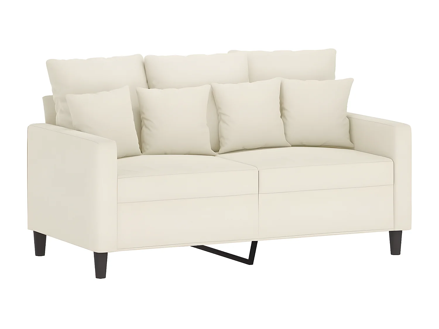 Tweezitsbank 120 cm fluweel crèmekleurig BE462448