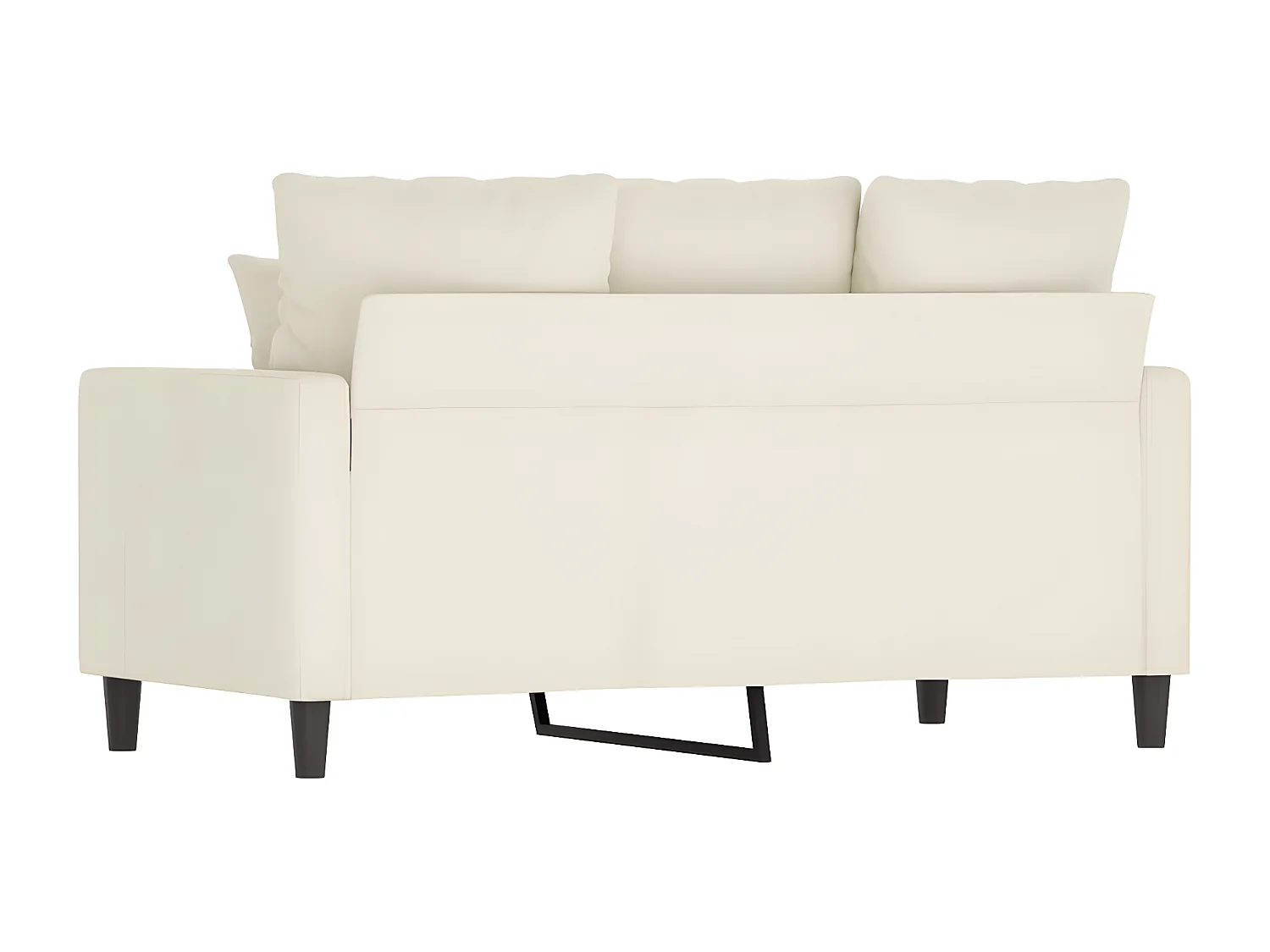 Tweezitsbank 120 cm fluweel crèmekleurig BE462448