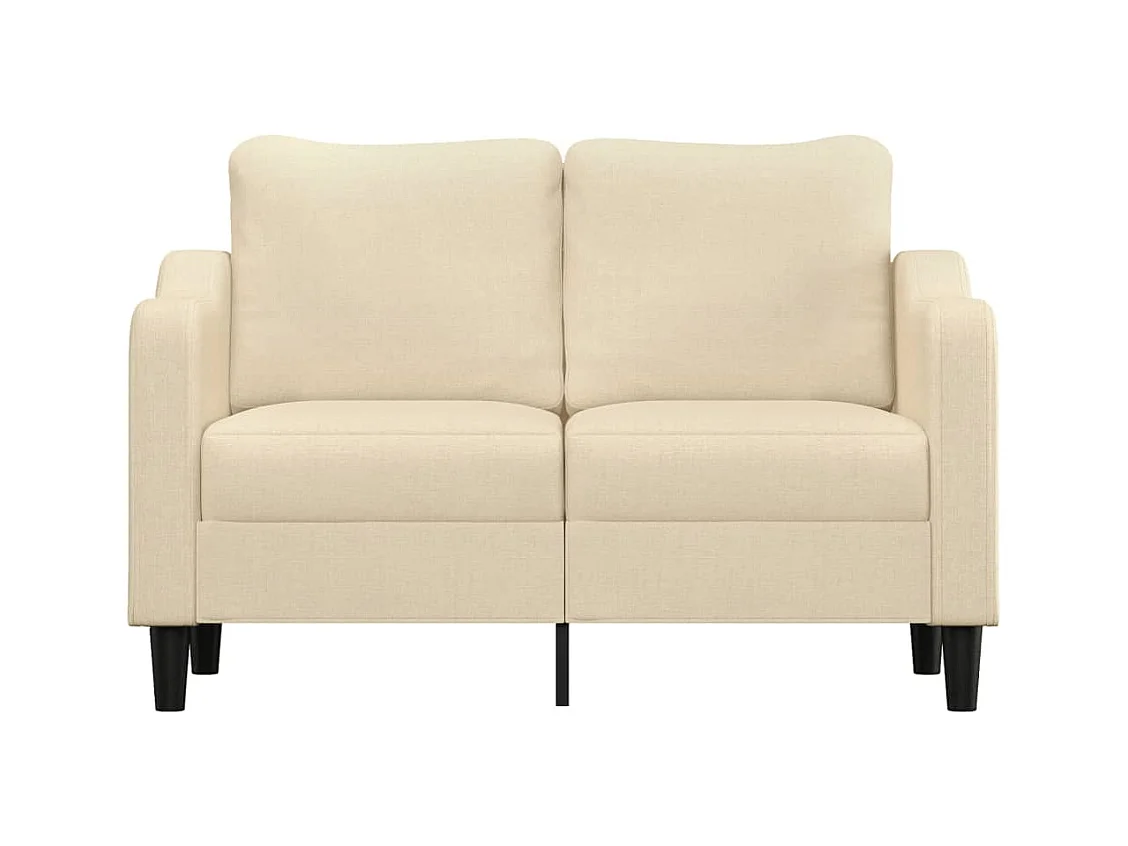 Canapé à 2 places Crème 120 cm Tissu REO65247
