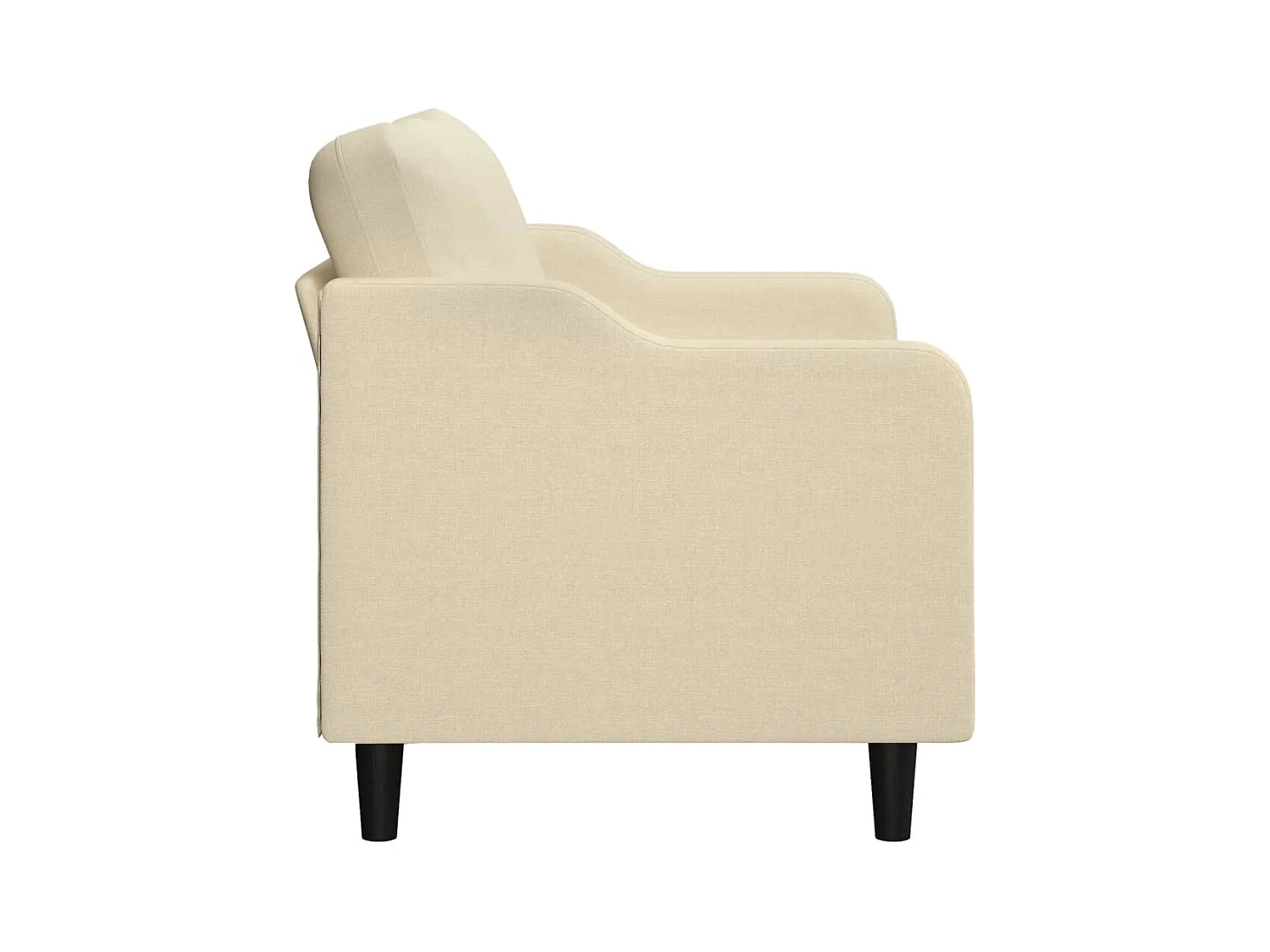 Canapé à 2 places Crème 120 cm Tissu REO65247