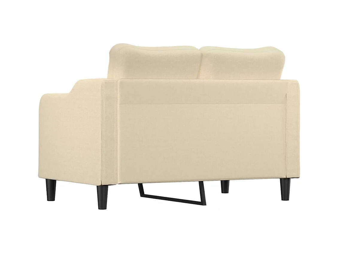 Canapé à 2 places Crème 120 cm Tissu REO65247