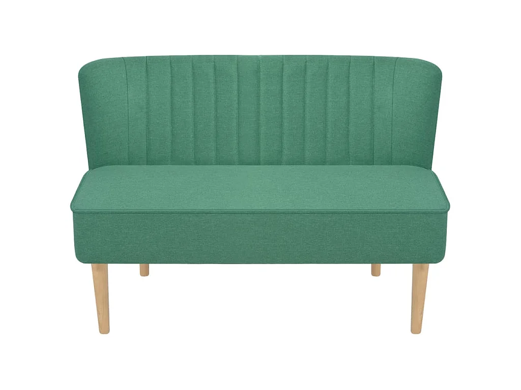 Canapé 2 places en tissu Vert 117x55x77 cm