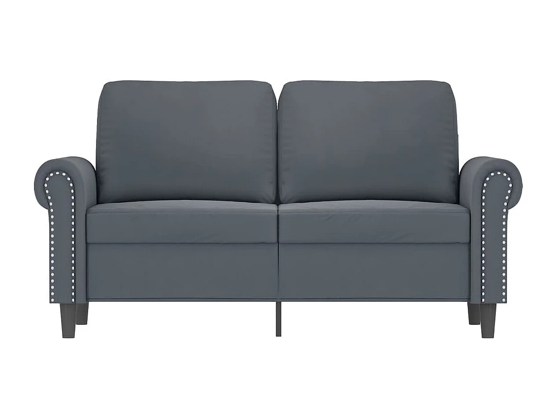Canapé à 2 places Gris foncé 120 cm Velours REO27391
