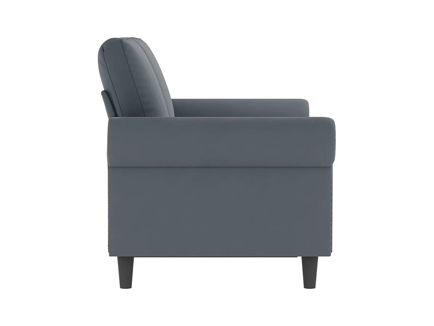 Canapé à 2 places Gris foncé 120 cm Velours REO27391