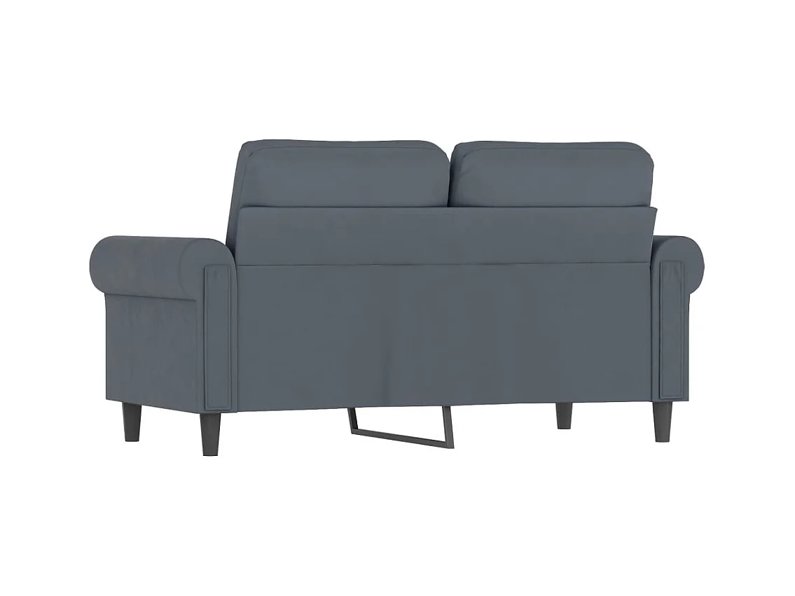 Canapé à 2 places Gris foncé 120 cm Velours REO27391