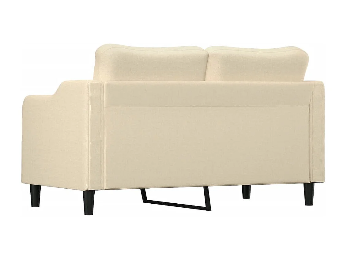 Canapé à 2 places Crème 140 cm Tissu REO96943