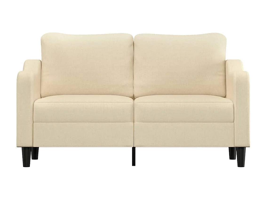Canapé à 2 places Crème 140 cm Tissu REO96943