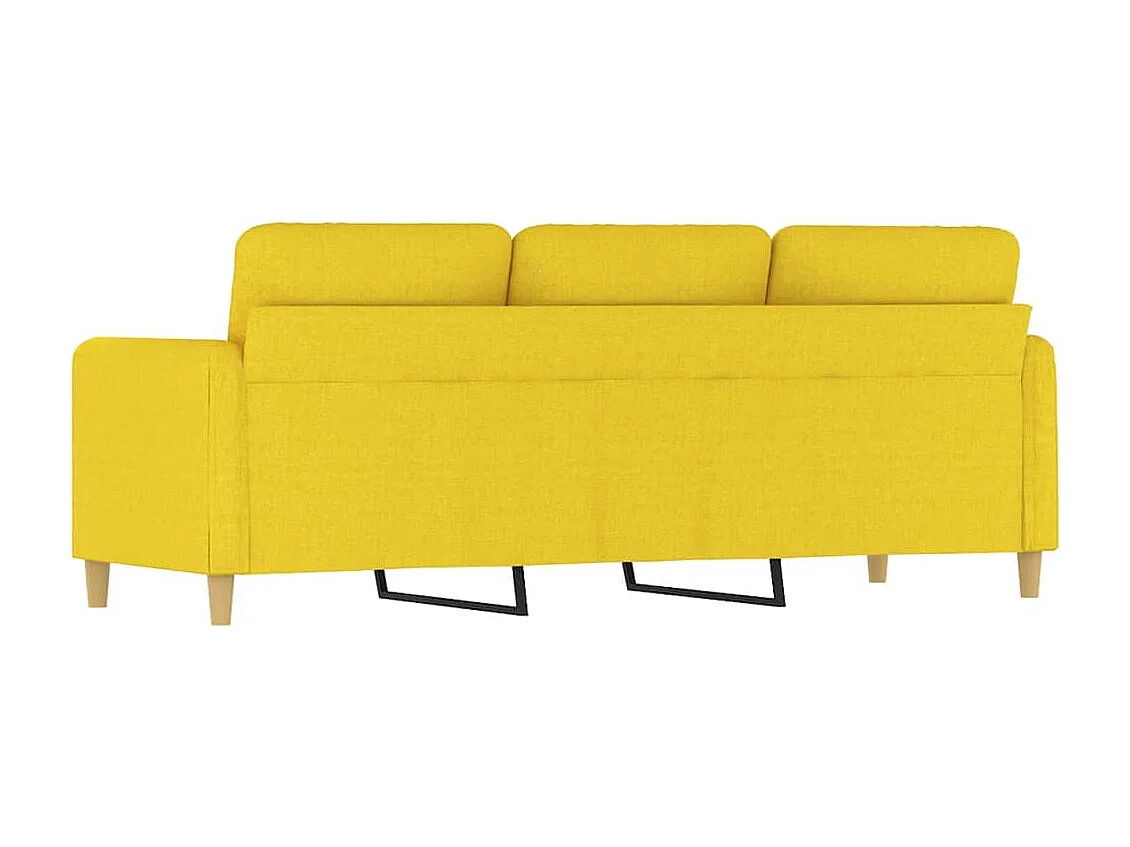 Canapé à 3 places Jaune clair 180 cm Tissu REO12694
