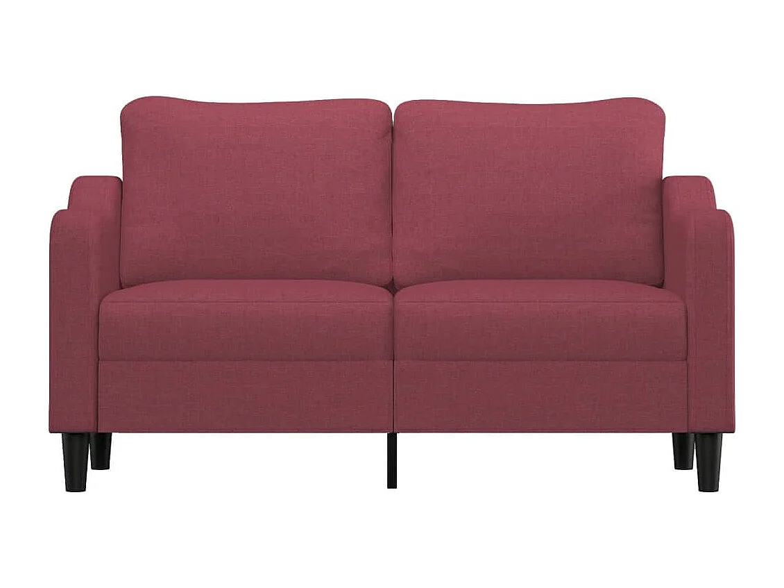 Canapé à 2 places Rouge bordeaux 140 cm Tissu REO53330