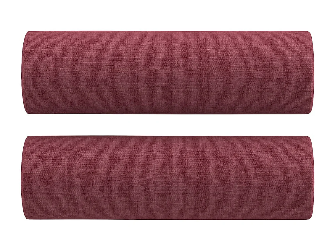 Canapé 3 places avec oreillers décoratifs bordeaux 180 cm tissu REO66928