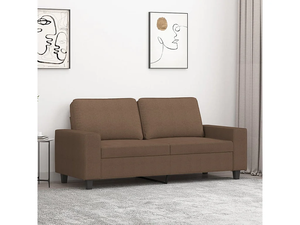 Tweezitsbank 140 cm stof bruin NL108368