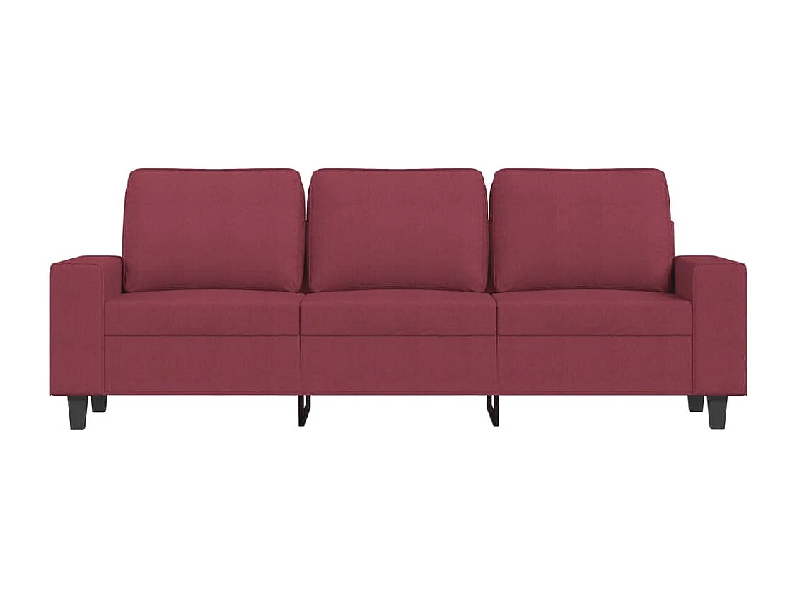 Canapé à 3 places Rouge bordeaux 180 cm Tissu REO63417