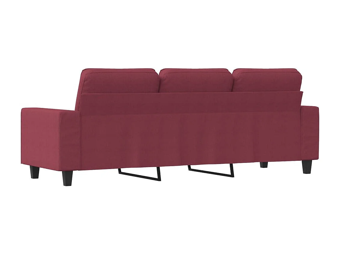 Canapé à 3 places Rouge bordeaux 180 cm Tissu REO63417