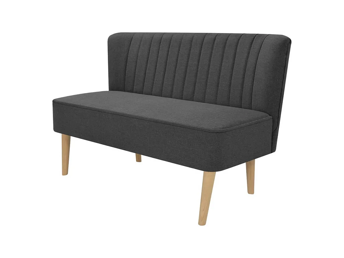 Canapé 117 x 55,5 x 77 cm Tissu Gris foncé REO46390