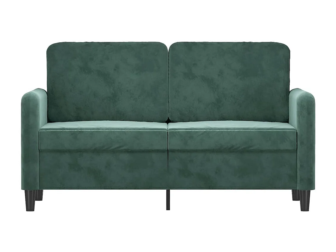 Canapé à 2 places Vert foncé 120 cm Velours REO58767