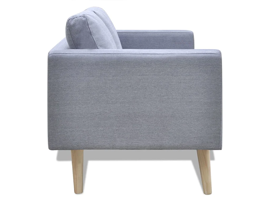Canapé 2 places en tissu gris clair REO