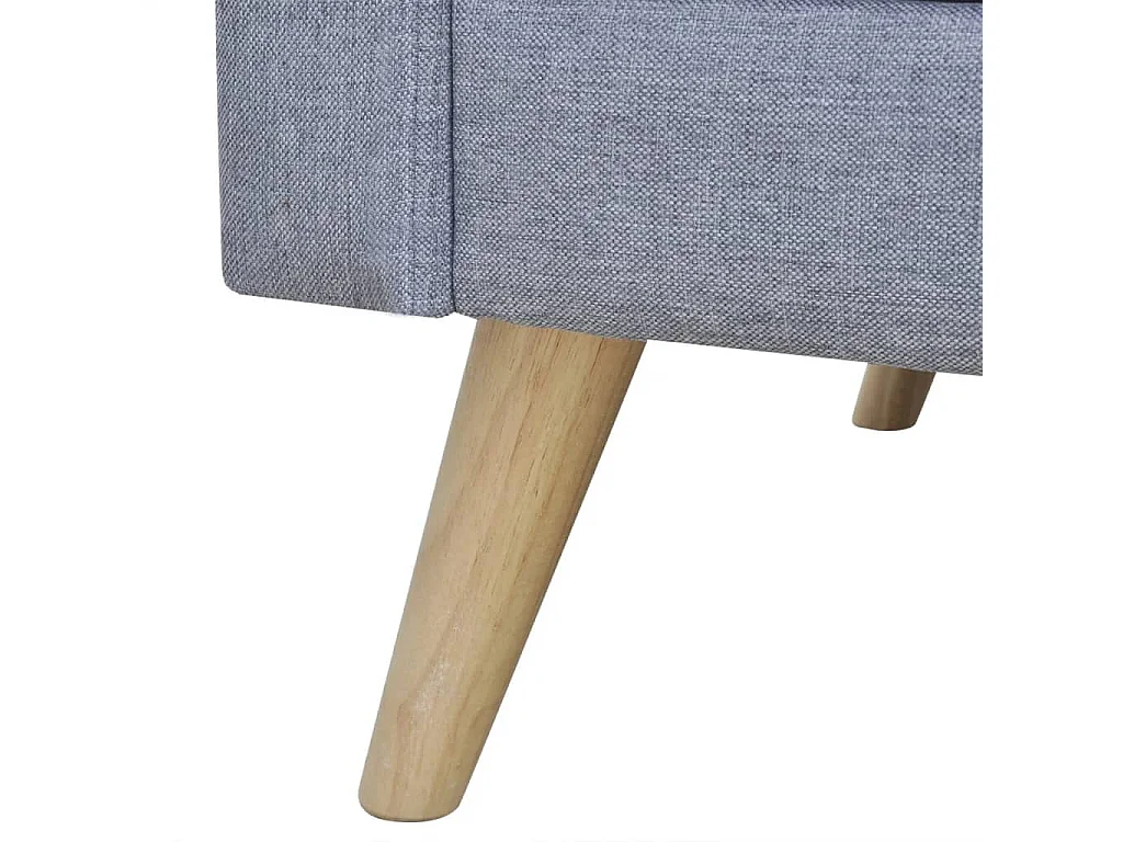 Canapé 2 places en tissu gris clair REO
