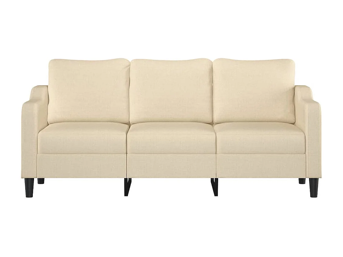 Canapé à 3 places Crème 180 cm Tissu REO14748