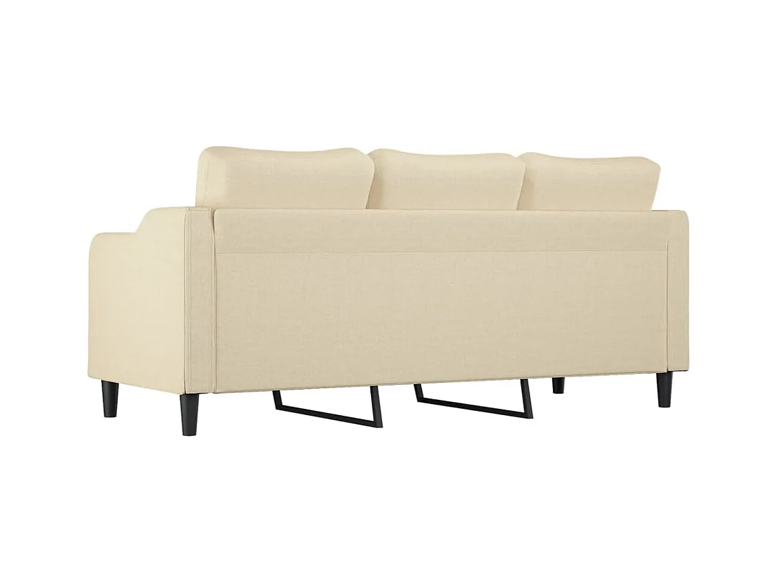 Canapé à 3 places Crème 180 cm Tissu REO14748