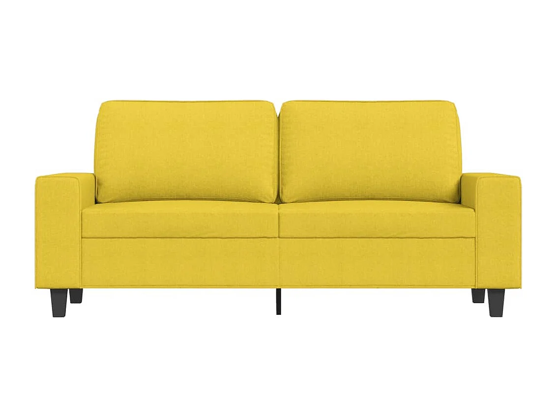 Canapé à 2 places Jaune clair 140 cm Tissu REO47729
