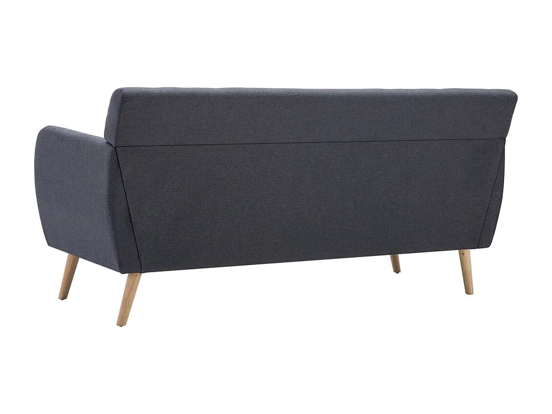 Canapé à 3 places Revêtement en tissu 172x70x82 cm Gris foncé REO47270