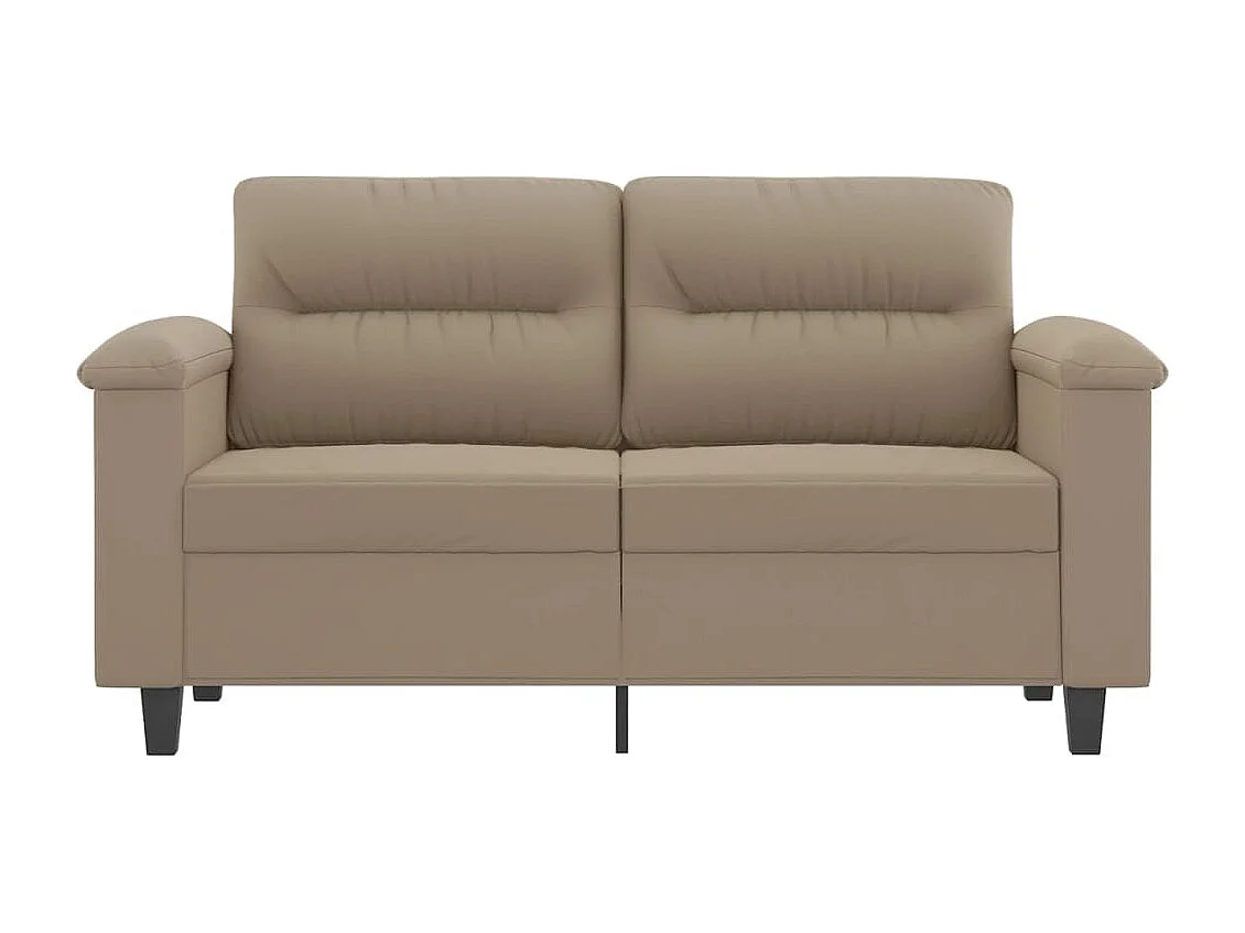 Sofá de 2 plazas de tela microfibra gris taupe 120 cm PWFG74349