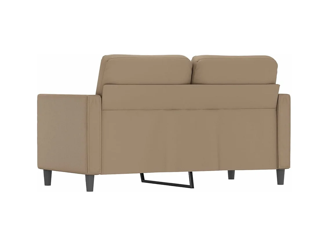 Sofá de 2 plazas de cuero sintético color capuchino 120 cm PWFG85906