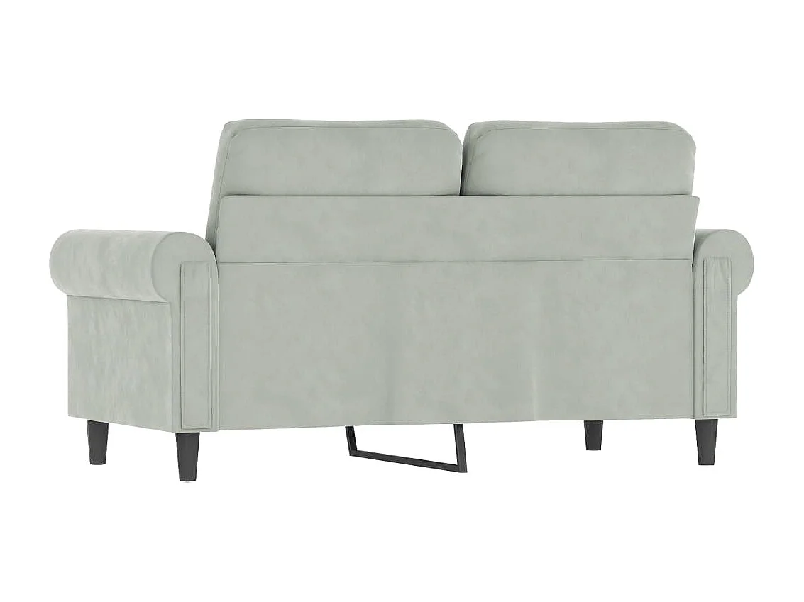 Canapé à 2 places Gris clair 120 cm Velours REO31414
