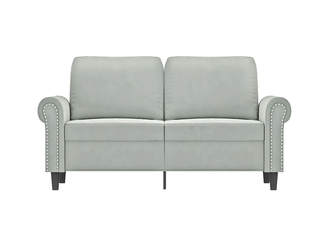 Canapé à 2 places Gris clair 120 cm Velours REO31414