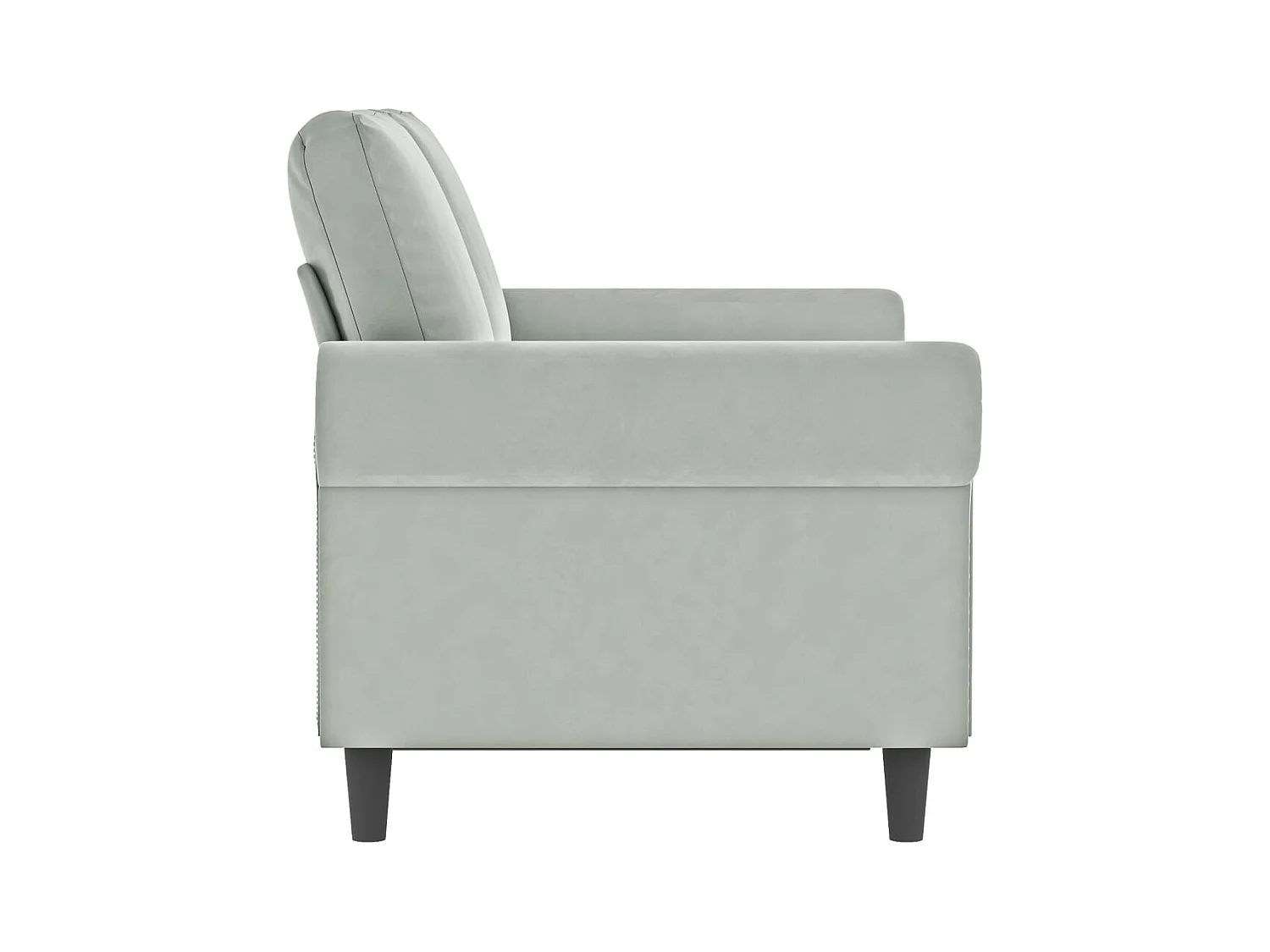 Canapé à 2 places Gris clair 120 cm Velours REO31414