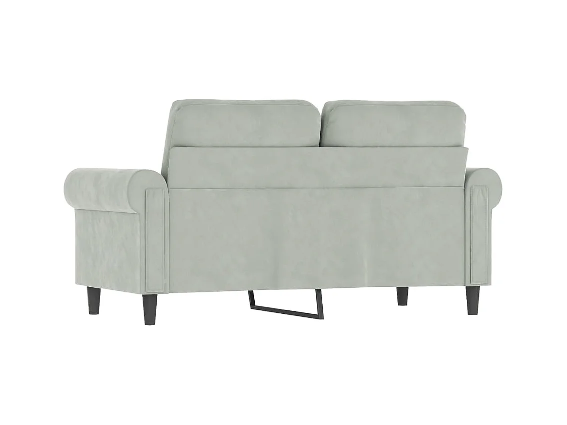 Canapé à 2 places Gris clair 120 cm Velours REO31414