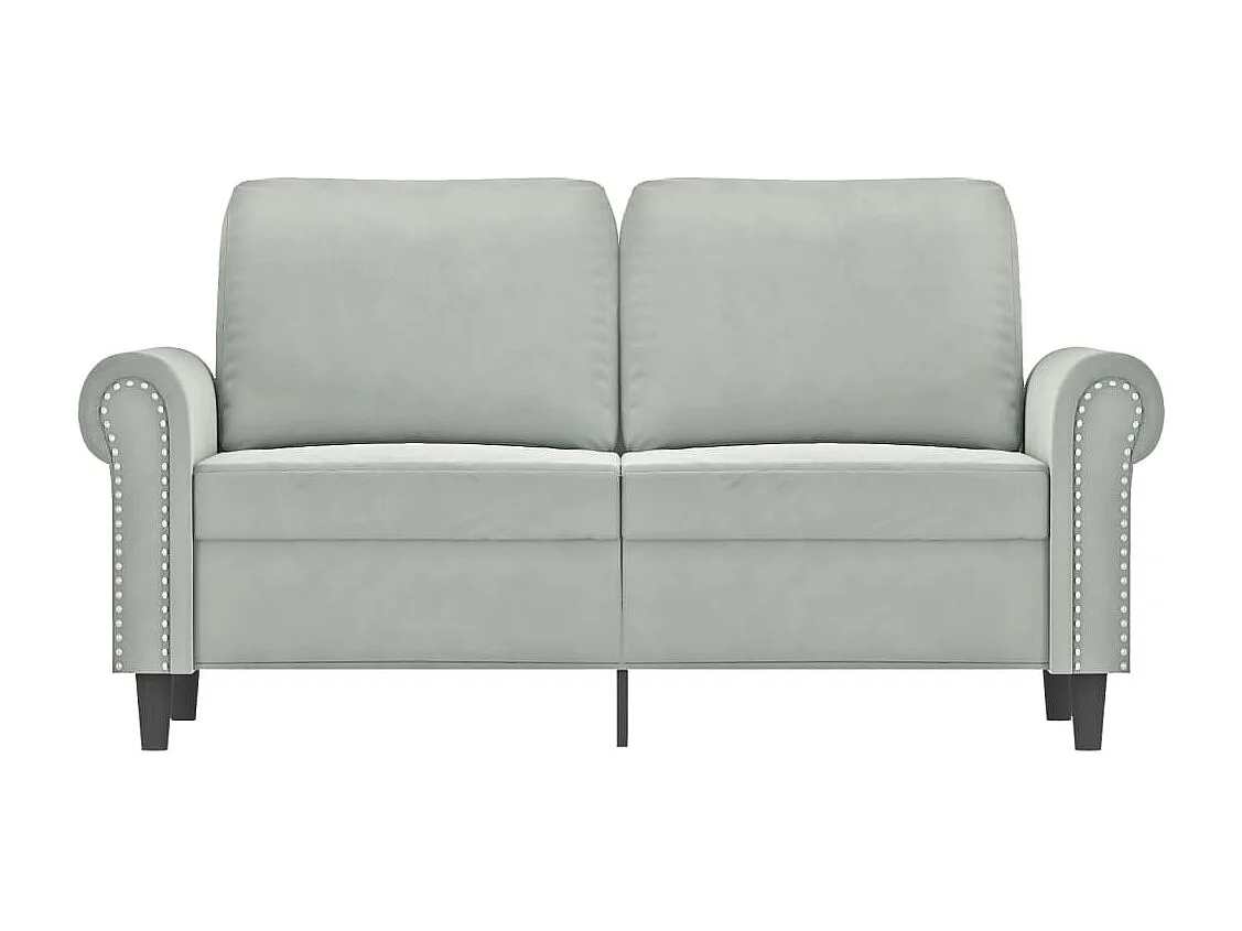 Canapé à 2 places Gris clair 120 cm Velours REO31414