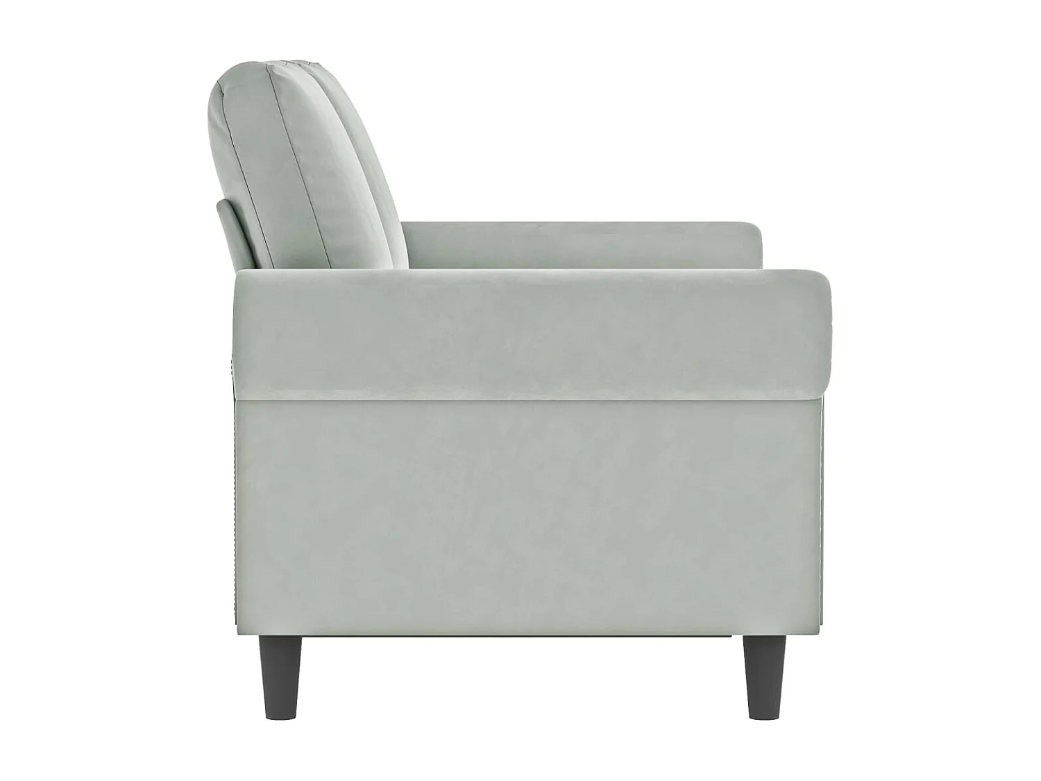 Canapé à 2 places Gris clair 120 cm Velours REO31414