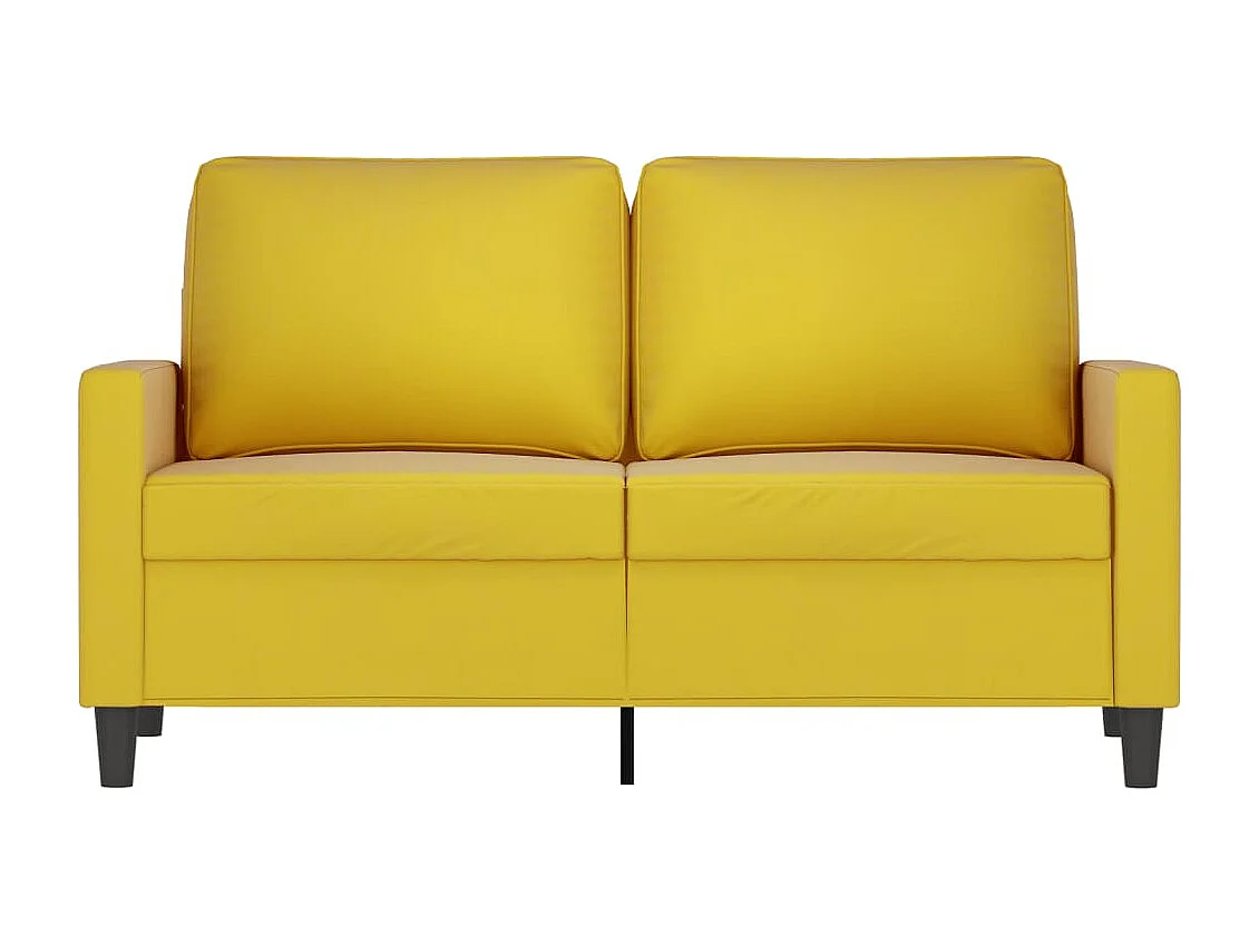 Canapé à 2 places Jaune 120 cm Velours REO52932