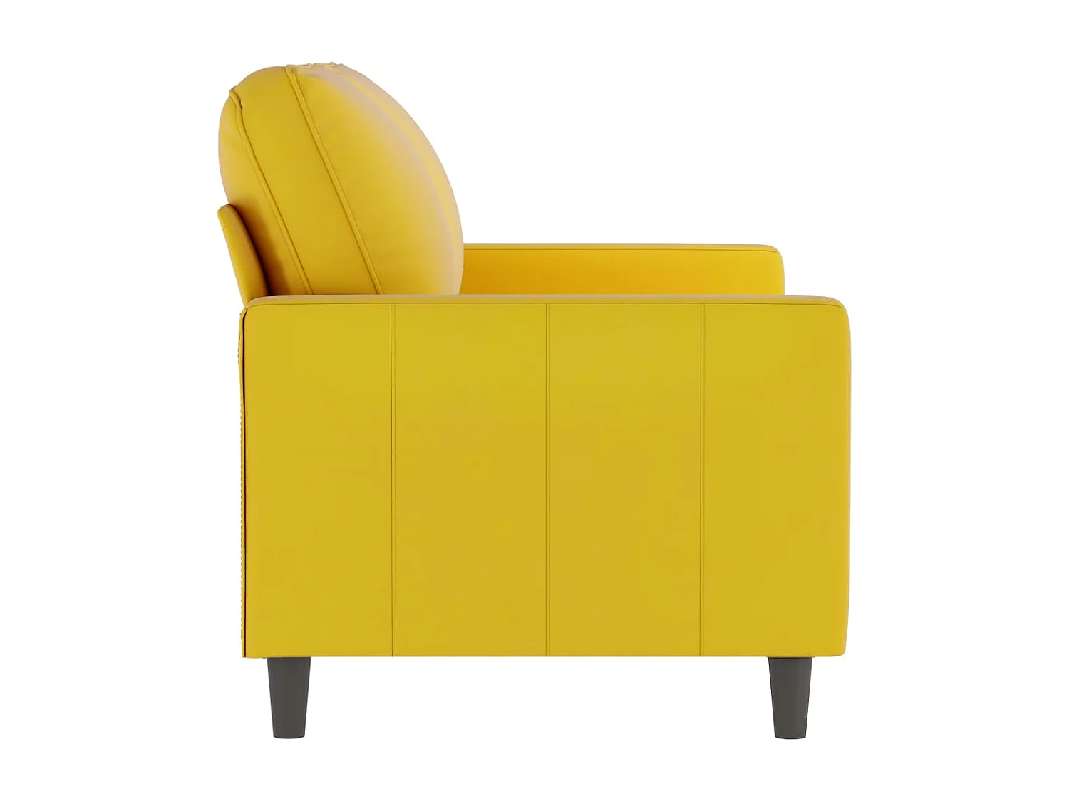 Tweezitsbank 120 cm fluweel geel NL138134