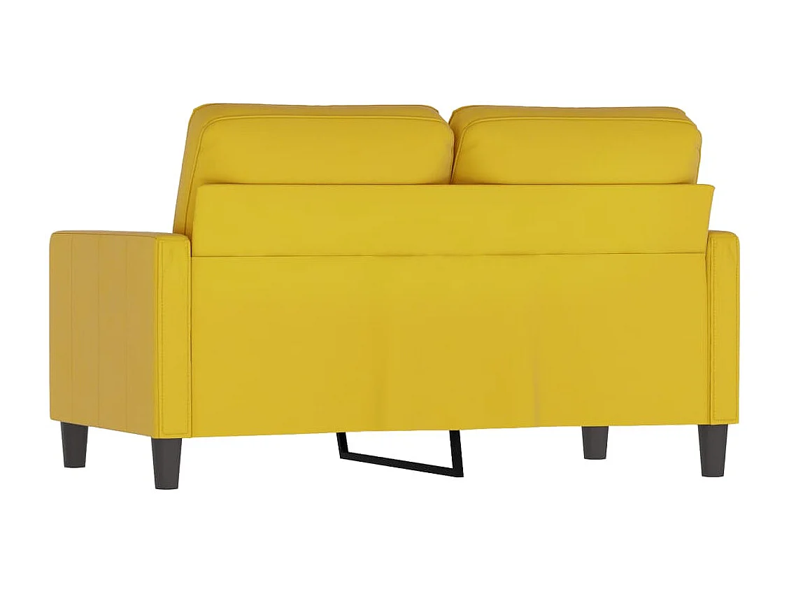 Tweezitsbank 120 cm fluweel geel NL138134