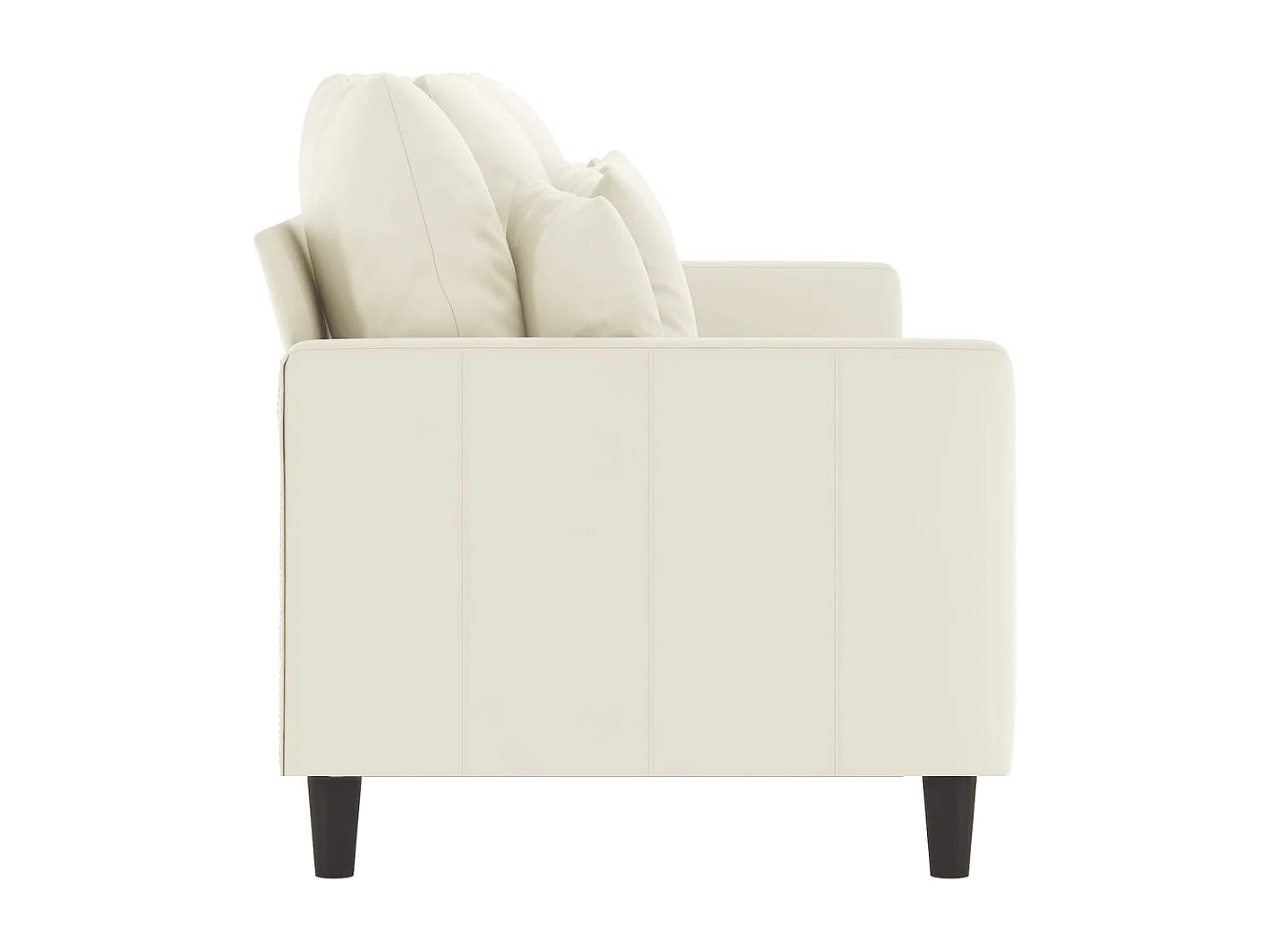 Sofá de 3 lugares 180 cm veludo cor creme PT243846