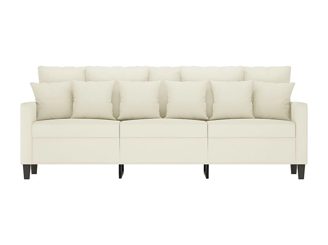 Sofá de 3 plazas terciopelo color crema 180 cm ES502931