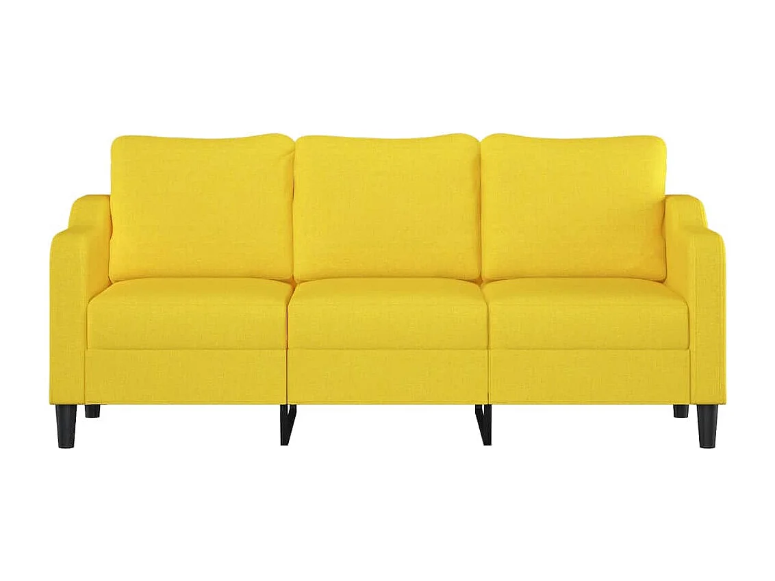Canapé à 3 places Jaune clair 180 cm Tissu REO57963