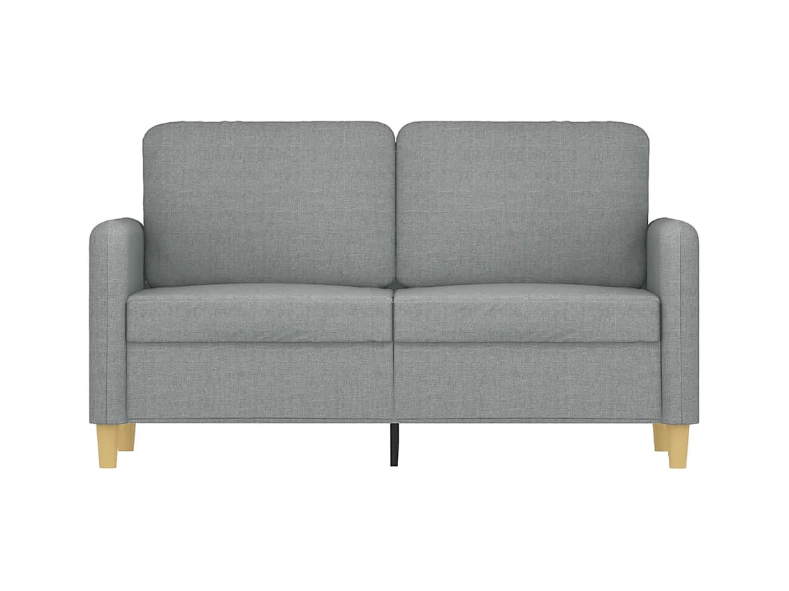 Sofá de 2 plazas de tela gris claro 120 cm PWFG81243