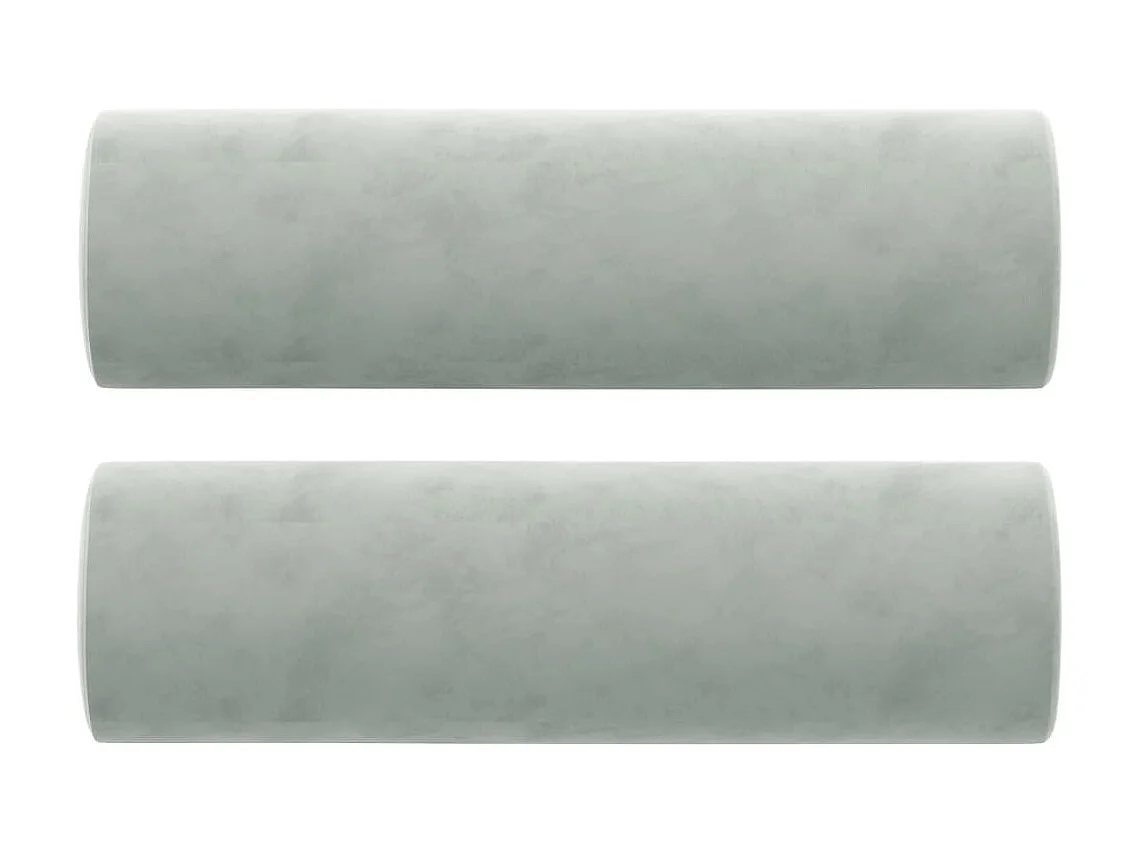 Canapé 2 places avec oreillers gris clair 140 cm velours REO75648