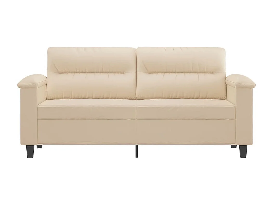 Canapé à 2 places Crème 140 cm Tissu microfibre REO35359