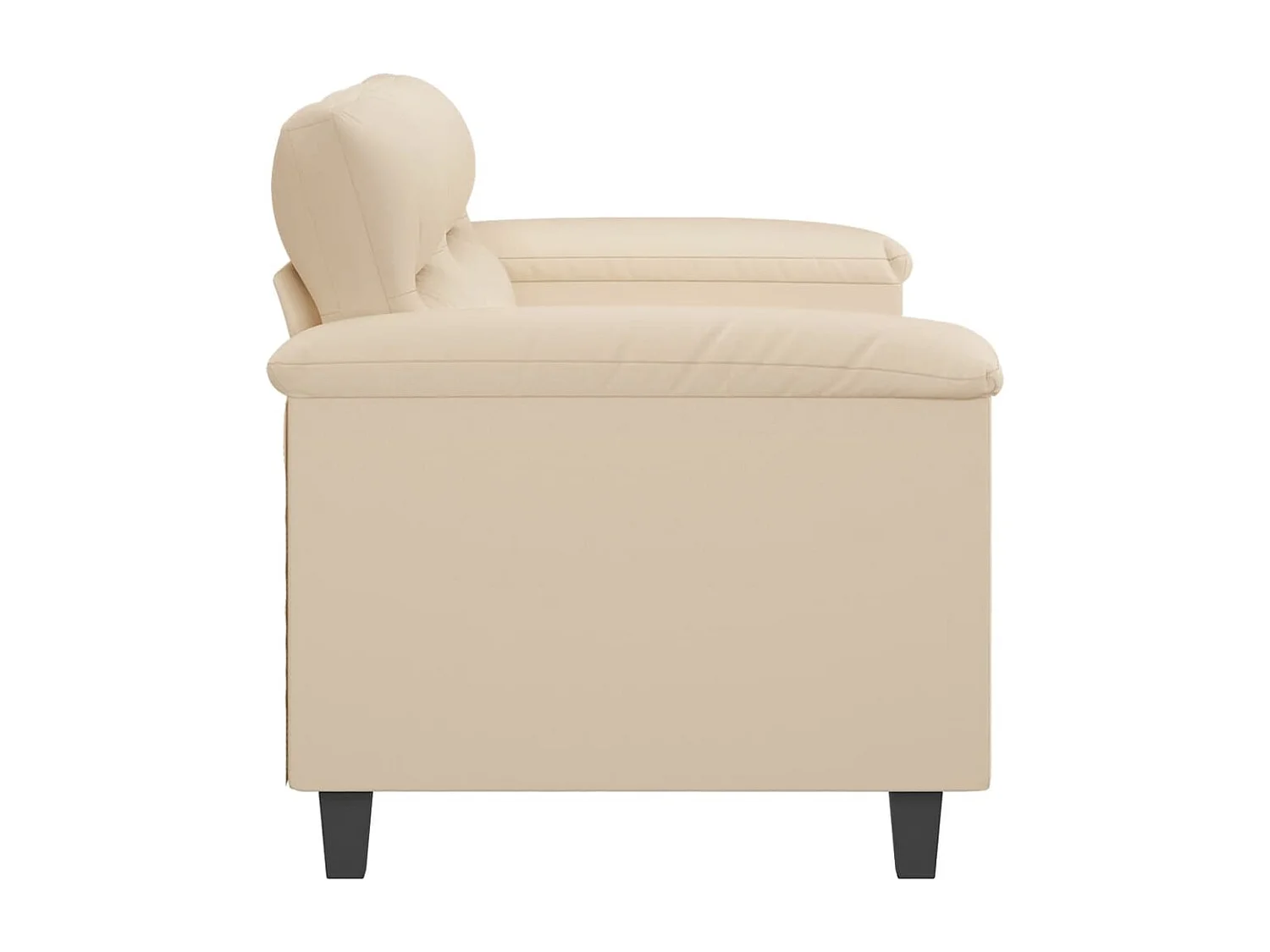 Canapé à 2 places Crème 140 cm Tissu microfibre REO35359