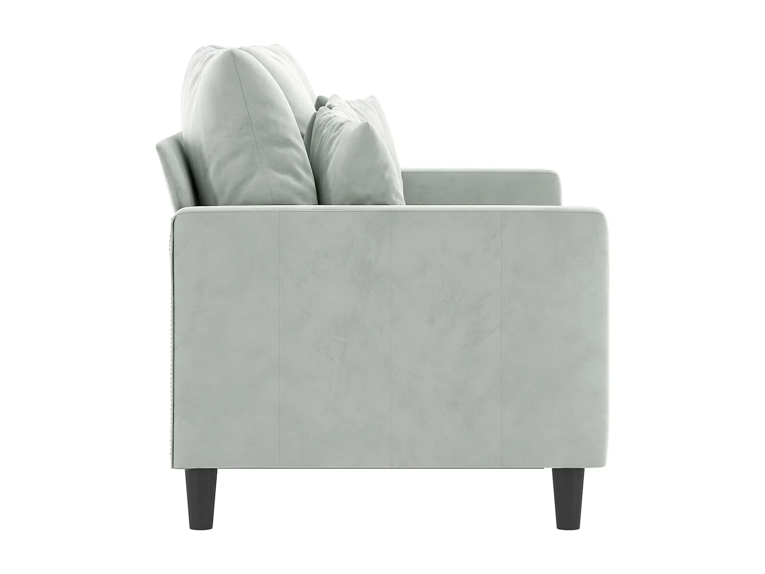 Canapé à 2 places Gris clair 120 cm Velours REO15422