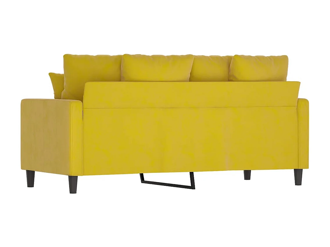 Canapé à 2 places Jaune 140 cm Velours REO31175