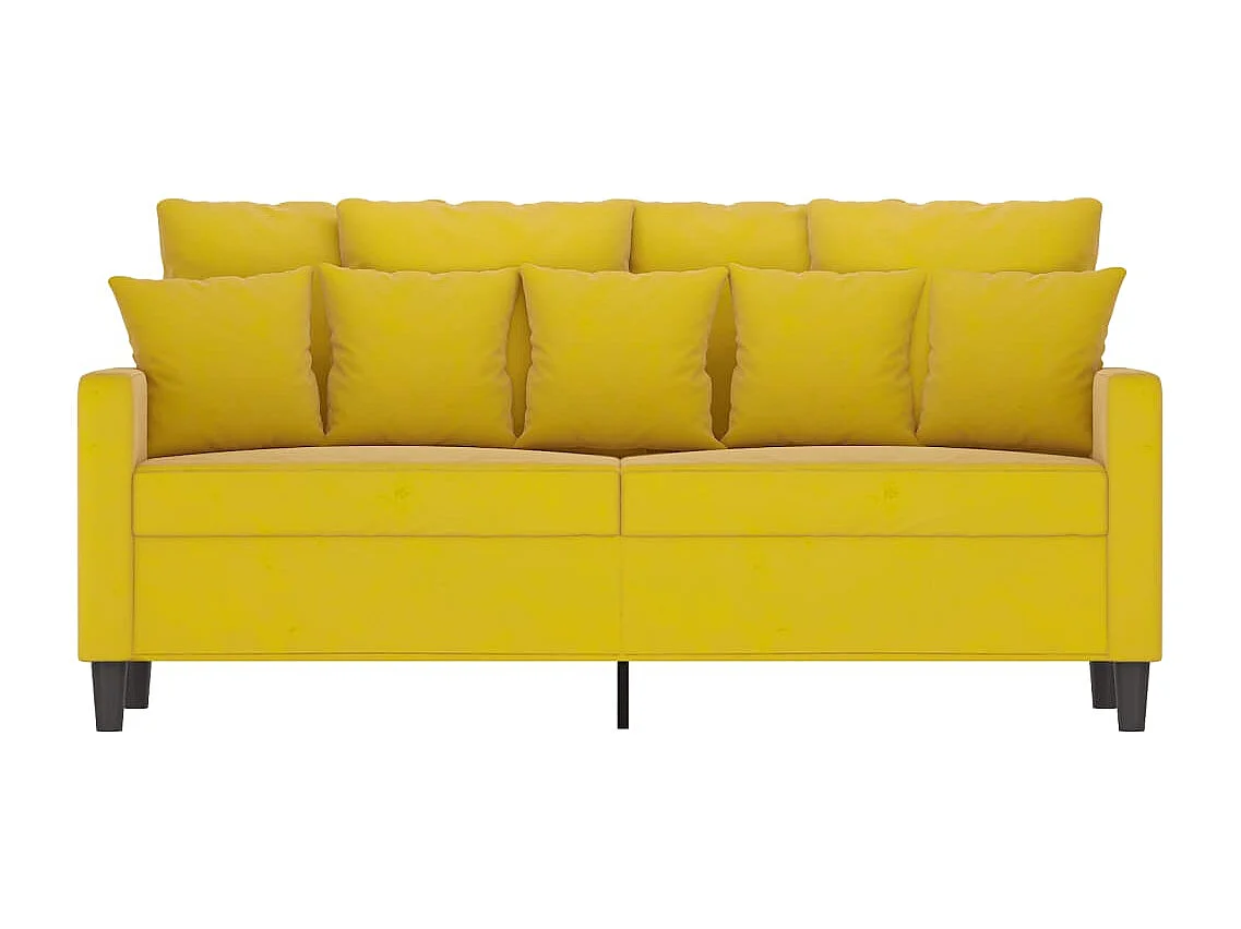 Tweezitsbank 140 cm fluweel geel NL789786