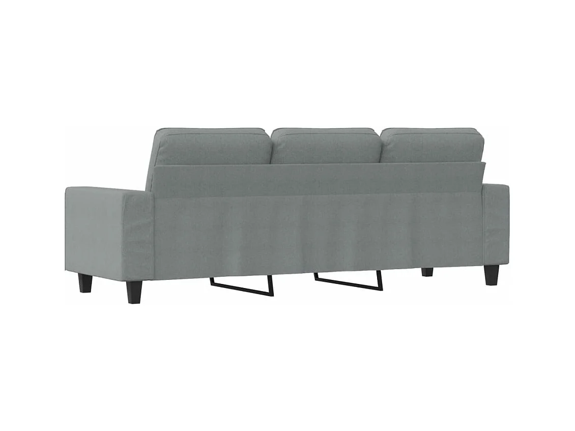 Canapé à 3 places Gris clair 180 cm Tissu REO50889